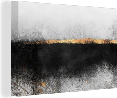 Obrázok produktu pre OneMillionCanvasses® - Maľba na plátne - Obraz na plátne Nástenná maľba na plátne - Zlatá - abstraktná - luxusná - 150x100cm - Fotografia na plátne -