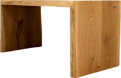 Zdjęcie produktu dla holz4home® Ławka z litego drewna XL I Ławka z dębu z naturalną krawędzią bez oparcia I Ławka z prawdziwego drewna Taboret do salonu Łazienka Przedpokój Kuchnia I Ławka