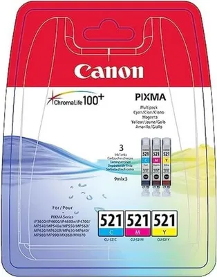 Image de Canon CLI-521 Multipack Tricolor Cartouche d'impression couleur
