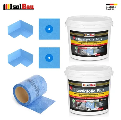 Dichtset Flüssigfolie 9,5 kg Dichtband Badabdichtung Balkonabdichtung