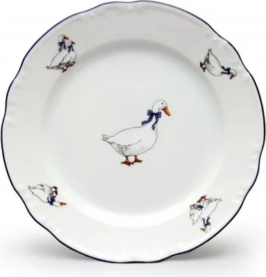 Image de Thun 1794 Assiette à dessert, oie, 19 cm, porcelaine tchèque, Constance, Thun