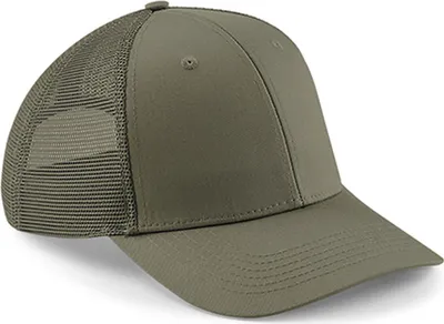 Immagine prodotto di Beechfield B646 | 6-Panel Design Urbanwear Trucker - Colore: Verde oliva - Taglia: Unica