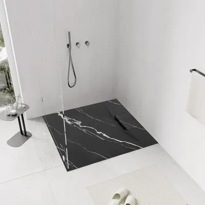 Obrázek produktu pro Sprchová Vanička Rea BAZALT CARRARA BLACK 90x90