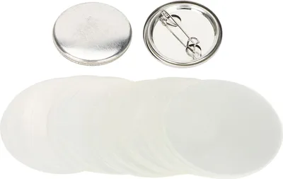 Produktbild von 100 Stück leere Anstecknadeln, runde Sicherheitsabzeichen, Embleme, Medaillenteile, Zubehör für Bastelarbeiten, Geschenke, Souvenirs, 25 mm / 1,0 Zoll