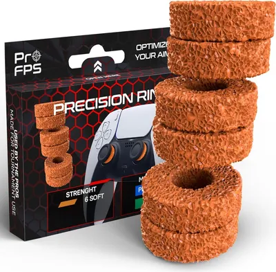 Productafbeelding van ProFPS Precisie Ringen: 6 schuimrubberen ringen voor de joystick, dempend - Zachte set - Accessoires voor PS5, PS4 en Xbox - Optimale PlayStation accessoires en PS5 accessoires voor e-sports