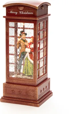 Produktbild von LED Telefonzelle Charles Dickens wassergefüllt Timer Konstsmide 4368-550