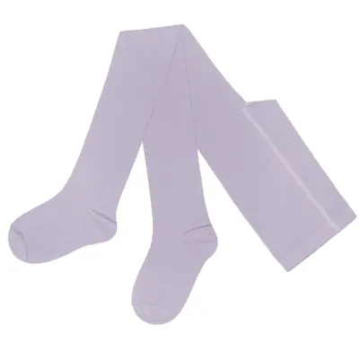 Produktbild von Kinder Strumpfhosen aus Baumwolle Einfarbig Pastell Flieder Größe 98-104