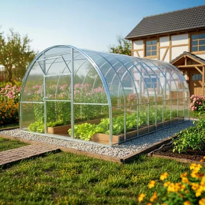 Produktbild von Gewächshaus Garten Titan 3x6m mit 4mm Polycarbonat