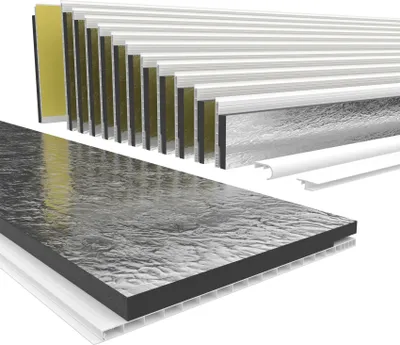 Produktbild von HEXIM PVC Rollladenkastendeckel mit Dämmung Länge: 1000 - 2000mm, Breite: 120 - 320mm, Revisionsklappe Rolladendeckel Rollladen Jalousie Deckel Klappe (320mm x 2 Meter)