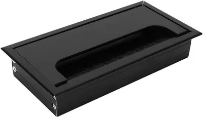 Produktbild von Aluminium Kabelmanagement-System 160x80mm - Schwarz - Büro-Organizer - Kabelmanagement-Box