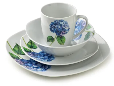 Produktbild von Tafelservice Porzellan AFFEKDESIGN by MONDEX Lea Purple 25,5x25,5/19,5x19,5/17x17 cm Lila 16-tlg.