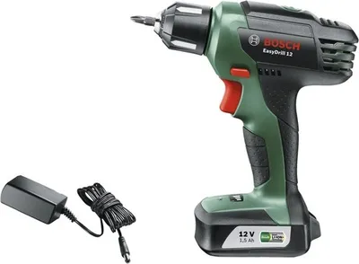 Obrázok produktu pre Bosch Easy Drill 12, Pištoľová vŕtačka, Rýchloupínanie, Čierna, Zelená, 700 ot/min, 6 mm, 6 mm