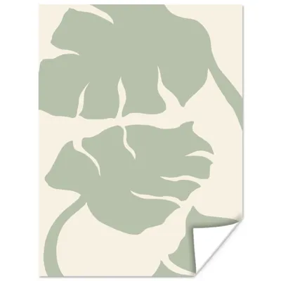 Produktbild von MuchoWow® Poster Monstera - Blätter - Grün - Pflanzen 60x80 cm - Schlafzimmer Dekoration