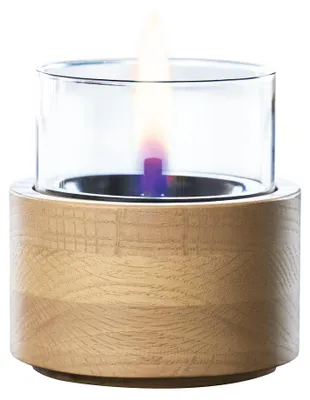 Produktbild von Tenderflame Lotus 12 Natuurlijk - Tischkamin Tischfeuer Indoor, Bioethanol-Alternative mit Tenderfuel, dekoratives Deko-Feuer für Wohnzimmer, Tisch und Balkon