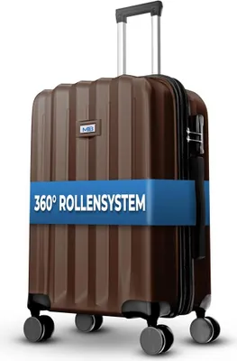Produktbild von Reisekoffer 1052 Reisetasche Koffer Handgepäck Tasche Trolley ABS Koffee M-55cm (Handgepäck)