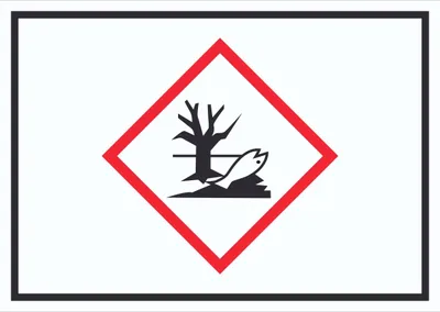 Produktbild von Schild Gewässergefährdend Symbol Verunreinigung von Wasser A6 Rückseite selbstklebend