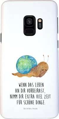 Produktbild von Mr. & Mrs. Panda Samsung Galaxy S9 Handyhülle Schnecke Sir - Weiß - Geschenk, Cover, Lebenszeit, Handy Schutzhülle, Lebenseinstellung, Schnecken, Hülle, Motivation, Case