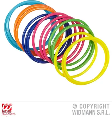 Produktbild von Neon-Armbänder 18er Set bunte Armreifen