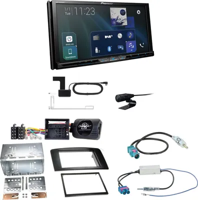 Produktbild von Pioneer AVH-Z9200DAB USB Bluetooth CarPlay DAB+ Einbauset für Mercedes ML W164