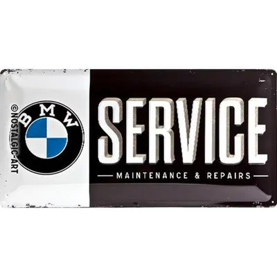 Image de Nostalgic-Art - Plaque en tôle 25 x 50cm - BMW - BMW Service
