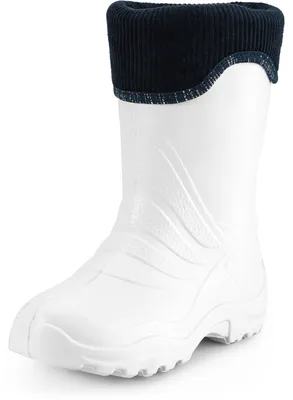 Produktbild von Ladeheid Kinder Mädchen Jungen federleichte Eva Thermo Gummistiefel gefüttert LA-861 (Weiß/Blau, 28/29)