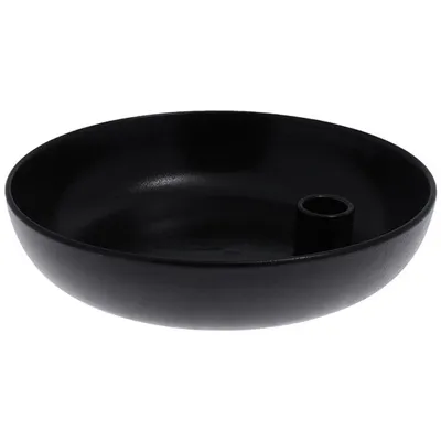 Zdjęcie produktu dla Storefactory Lidatorp xl czarny błyszczący świecznik D 26 cm