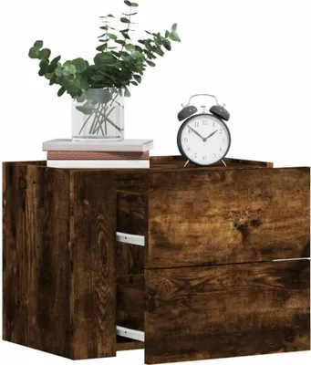 Obrázok produktu pre vidaXL Nočný stolík z dymového duba 45x30x35 cm