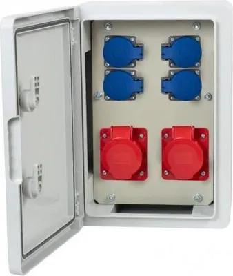 Obrázek produktu pro Stavební rozvaděč RB-250 2x16 A/5P, 4x230 V, IP65