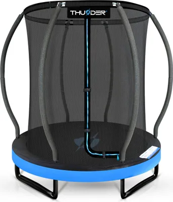 Produktbild von Thunder Gartentrampolin Ultra 140 cm 4,5 ft Innennetz 50 kg Blau Schwarz