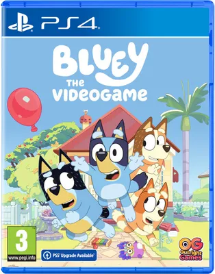 The cover art for the video game 'Bluey: The Videogame' for PlayStation 4.