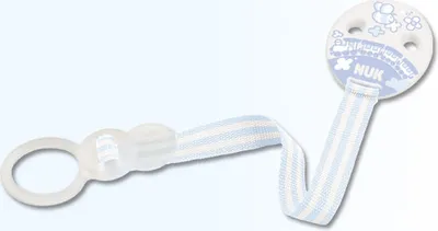 Produktbild von NUK Baby Blau Saugerband mit Clip zur sicheren Befestigung des Schnullers