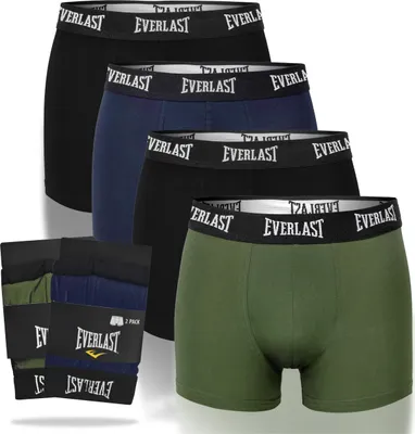 Immagine prodotto di Everlast Boxer da uomo 4 pezzi, lingerie in cotone per uomo, taglia L