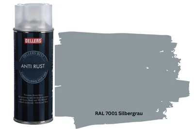 Produktbild von OELLERS AntiRust 3in1, 400ml, RAL 7001 Silbergrau, Metallschutzlack, Rostschutzlack, Grundierung und Deckanstrich, Schutzschicht für alle Metallarten