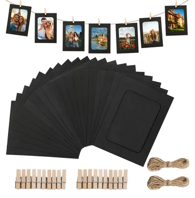 20 Karton-Fotorahmen zum Aufhängen, 11,5×15,5 cm, DIY