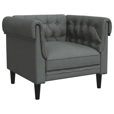 Produktbild von Chesterfield-Sessel Dunkelgrau Stoff