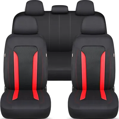 Produktbild von Schonbezüge-Komplettset für Hyundai Tucson NX4 Bj ab 2020 in Schwarz/Rot FT3