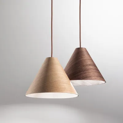 Produktbild von Fabas Luce Pendelleuchte Esino E27 Ø330mm Walnussfarben