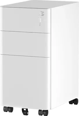 Zdjęcie produktu dla YITAHOME szafka na dokumenty 3 szuflady metalowy pojemnik na kółkach A4 Legal Letter 45x30x61cm