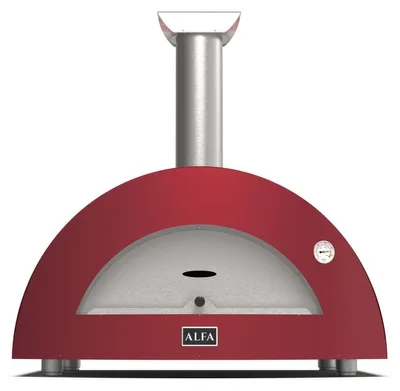 Produktbild von Alfa Forni Moderno 3 Pizze Holz Antik Rot