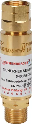 Produktbild von ROTHENBERGER Rückschlagsicherung für Druckminderer, Brenngas - 540365