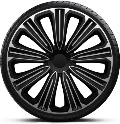 Produktbild von Radkappen Radzierblenden SATZ (4Stück) 14 Zoll ROSSO SILVER BLACK Z499647