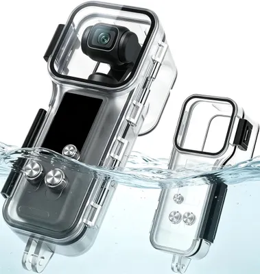 Image de Omgoods - Boîtier étanche pour appareil photo, résistant jusqu'à 50 mètres (transparent)