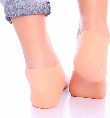Produktbild von Jumada's Silikon-Fersenschutz – Gel-Fersensocken – Fersenschutz-Gel – Beige – Einheitsgröße – Ein Paar