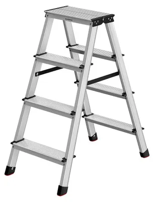 Productafbeelding van Aluminium trap – opklapbaar – antislip treden – lichtgewicht – 78 x 42 x 81,5 cm