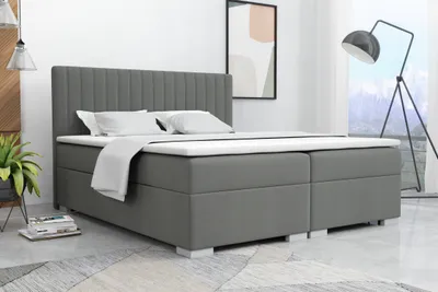 Produktbild von VELAR Boxspringbett mit bettkasten "SYDNEY", 120 cm, Grau