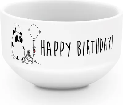 Produktbild von Mr. & Mrs. Panda Schüssel Panda Geburtstag - Weiß - Geschenk, Müslischale, Obstschale, dessertschale, Müsli, frühstücksbowl