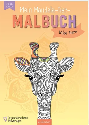 Produktbild von Mandala-Tierbuch Wilde Tiere 8J 32S 20x26cm