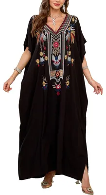 Produktbild von Elzusha – Baumwoll-Kaftan, Strandkleid, Maxikleid für Damen