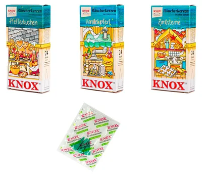 Produktbild von KNOX Räucherkerzen Plätzchen - 3er Set - sinnliche Keksdüfte für Groß und Klein - Inklusive 3 Meeresbriseproben