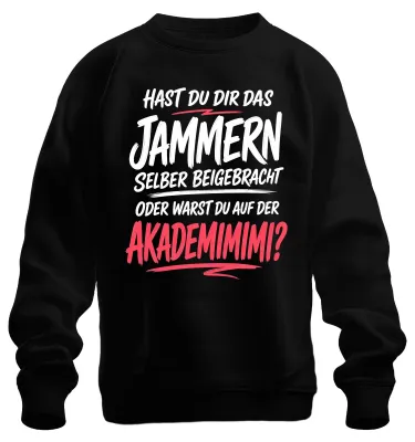 Obrázek produktu pro Akademický nápis "Jammern" (stěžování), vtipný slogan, tričko s potiskem "Heulsuse" (pláčala), černá barva, velikost L
